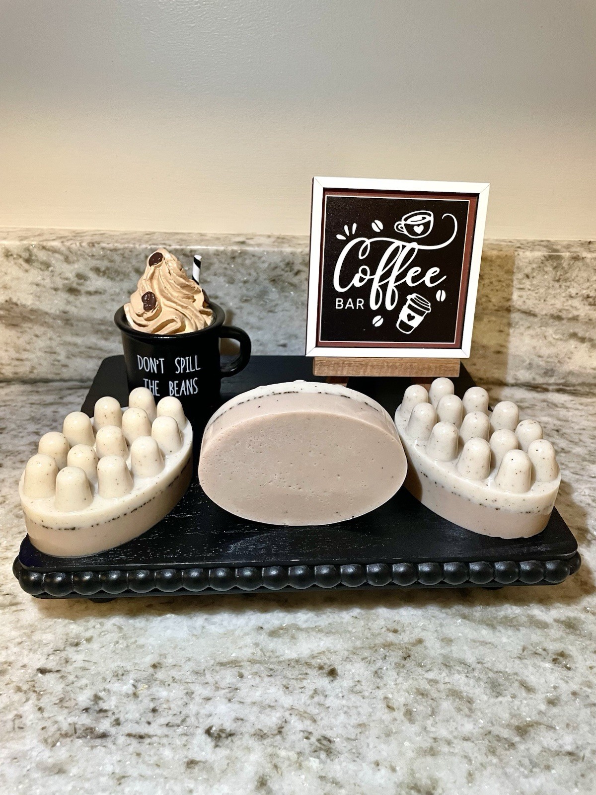 All Natural Goat Milk Exfoliating Coffee Mocha Massage Soap Bar With Pure Cocoa