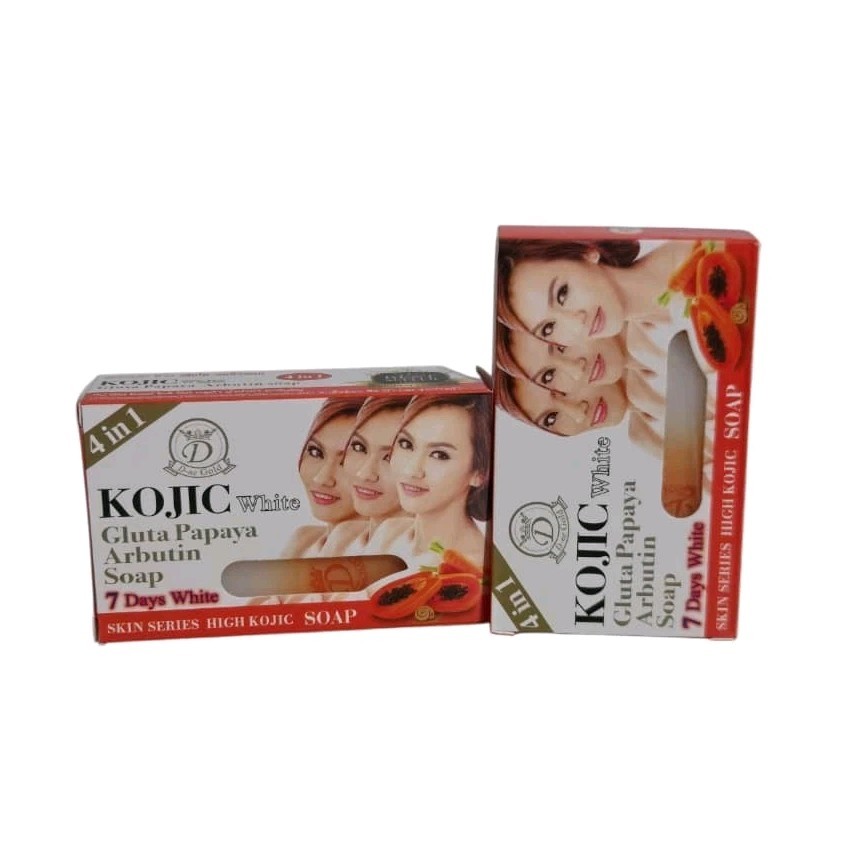 2pcs D-ne Gold Kojic White Gluta Papaya Arbutin Soap 4 in 1, 160g Each