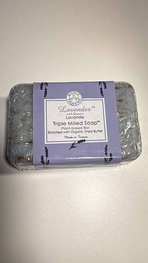 2 Bars Trader Joe’s Bisous de Provence Lavender with Flowers Triple Milled Soap