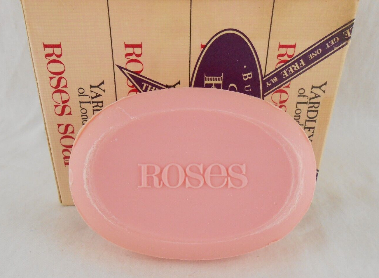 Yardley of London Roses Pink Bath Bar Soap Pack of 3 New Open Box Vintage 1990