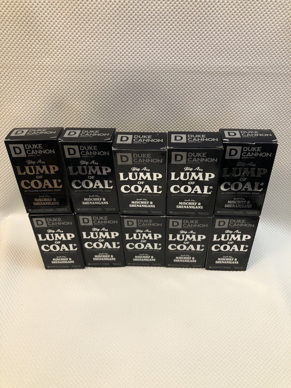 New Duke Cannon Big Ass Lump Of Charcoal Soap 10oz Lot Of 10 Bar Made In The USA