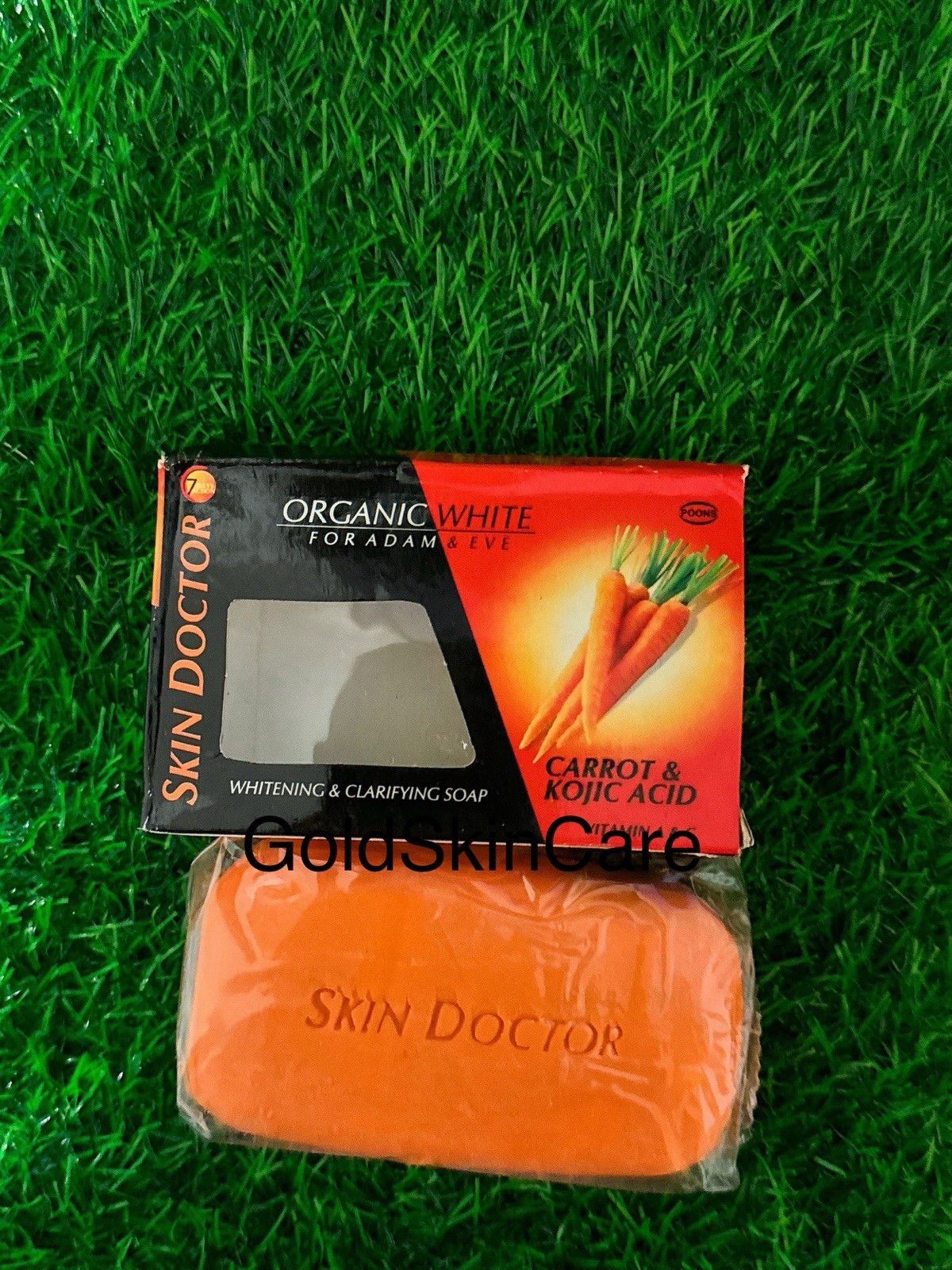 1 Pc Organic Skin Doctor Whitening And Clarifying Carrot & Kojic Bar Soap.