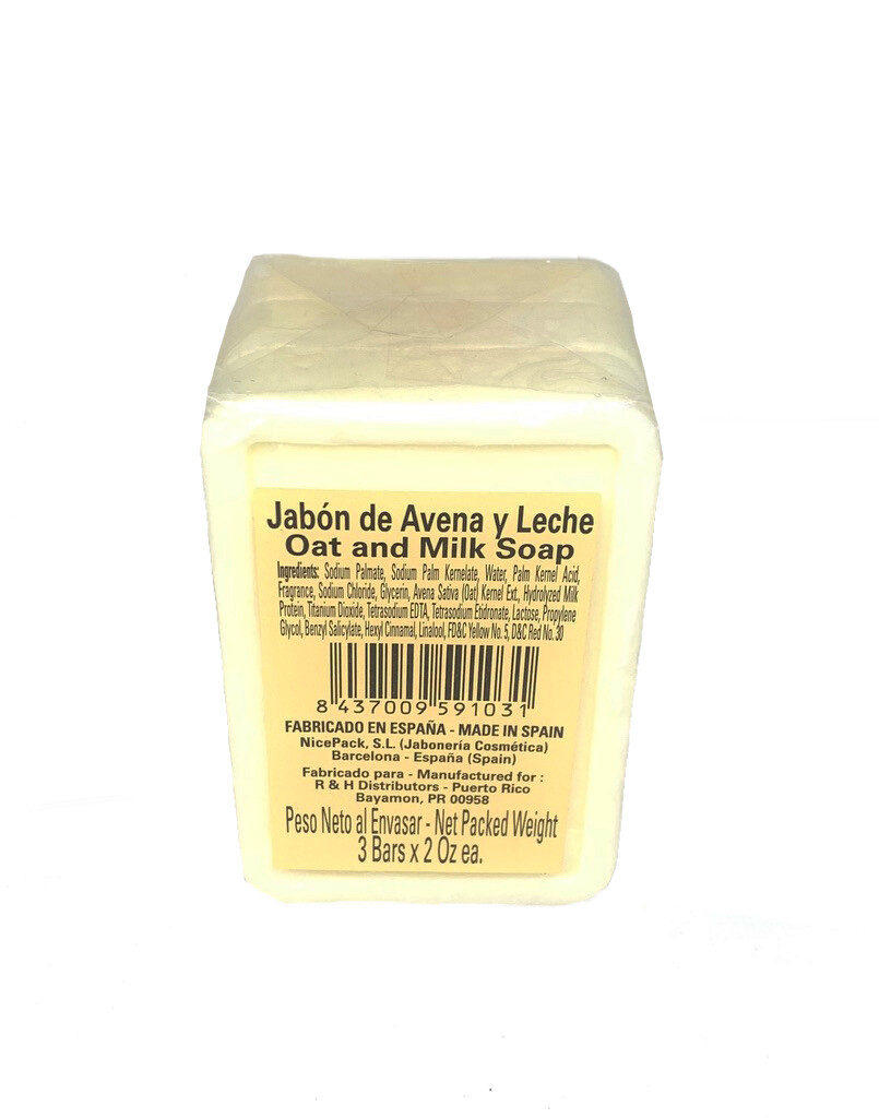 Soap Oat & Milk 3 x 2.oz Made In Spain