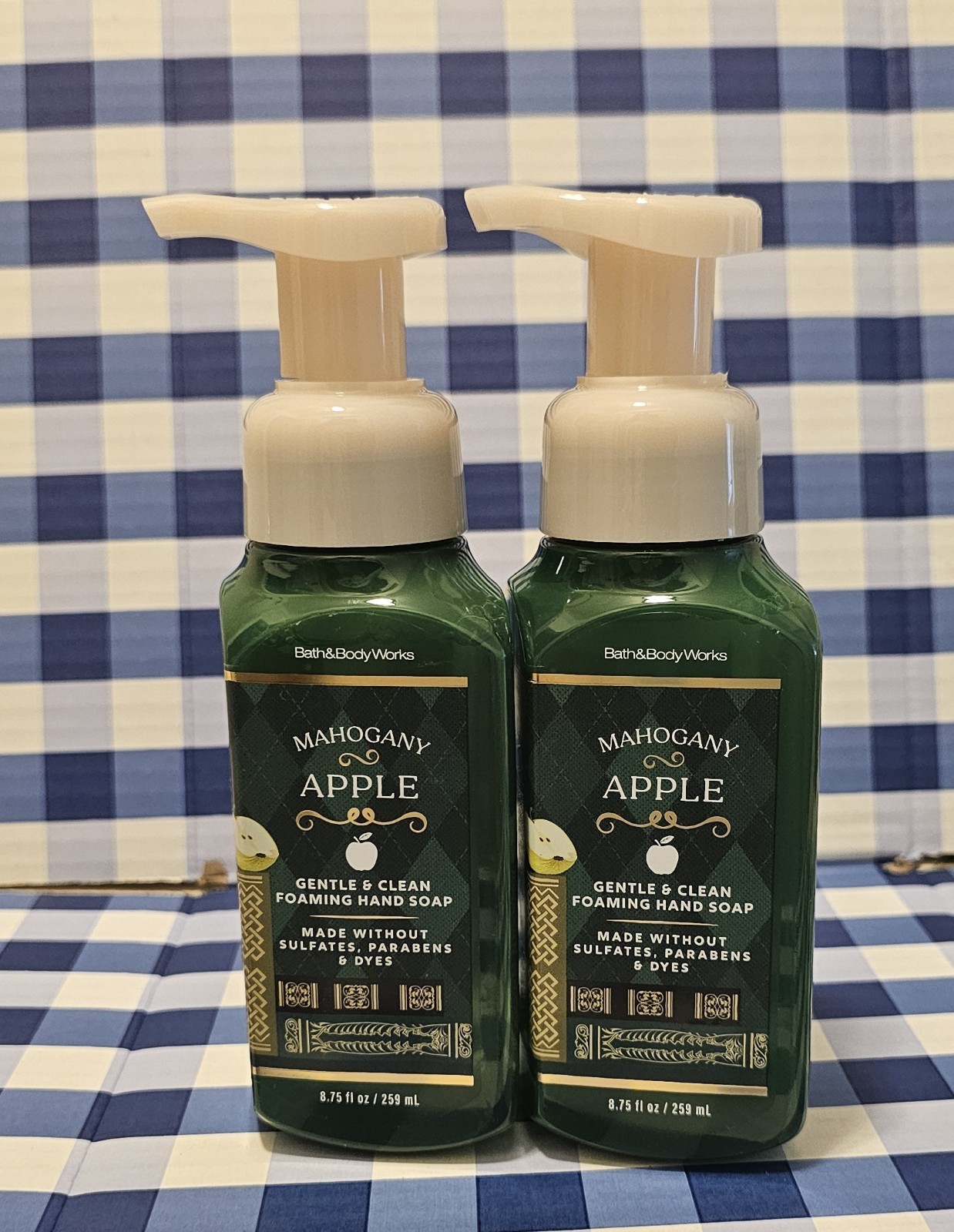 2 Bath & Body Works MAHOGANY APPLE Gentle Foaming Hand Soap 8.75 oz