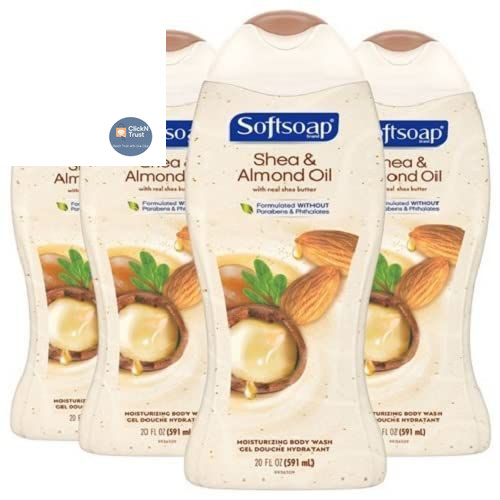 Softsoap Gentle Wash Hypoallergenic Body Wash, Shea – 20 20 Fl Oz (Pack of 4)