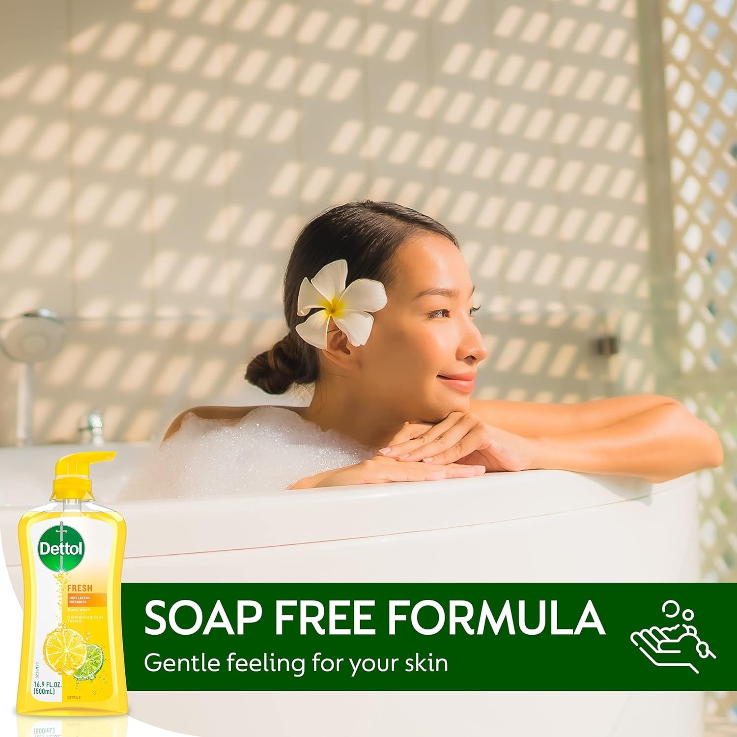 Fresh Body Wash and Shower Gel, Fresh Yuzu Citrus Scent Body Wash, 16.90 Fl Oz
