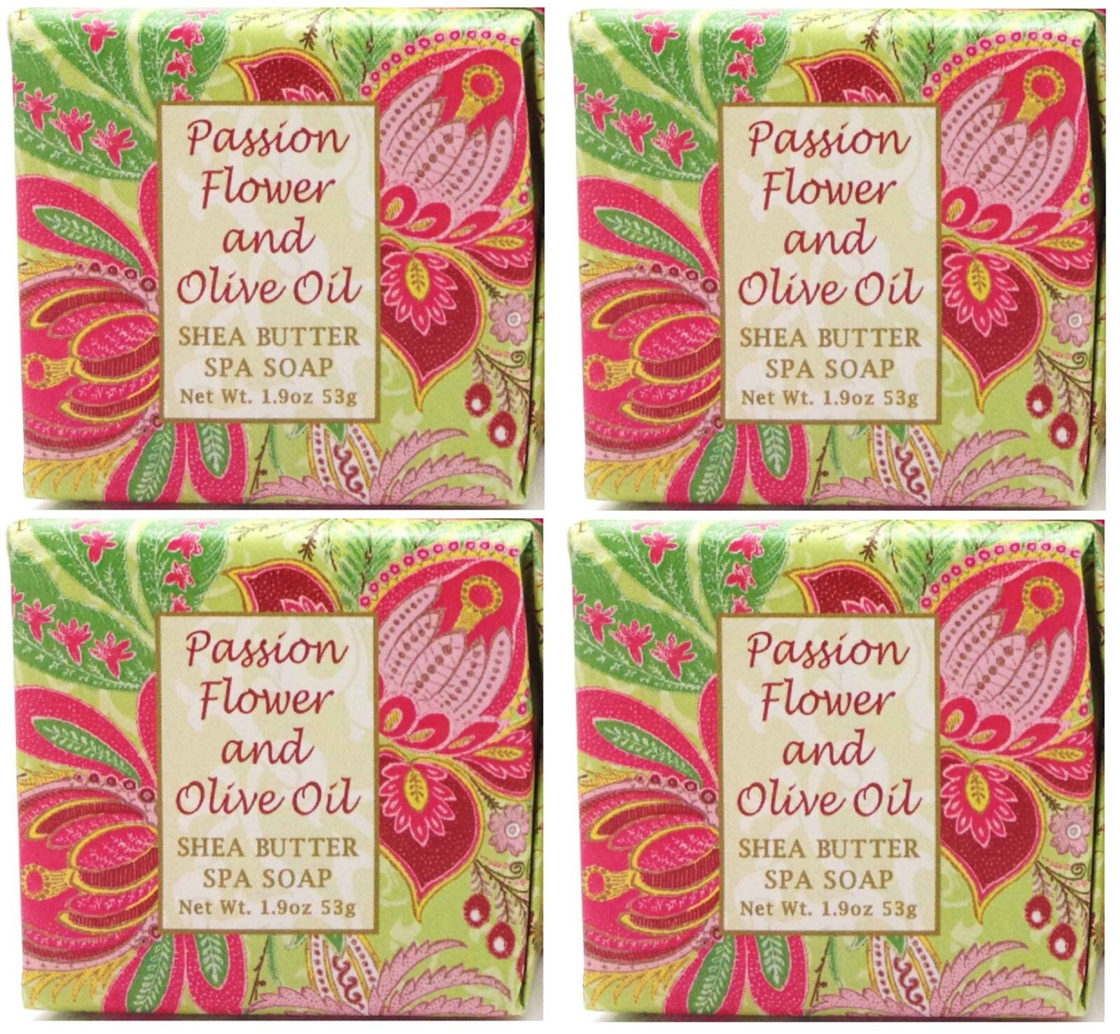 Greenwich Bay 1.9oz Soap, Passion Flower & Olive Oil – Set of 4 (R5H023)