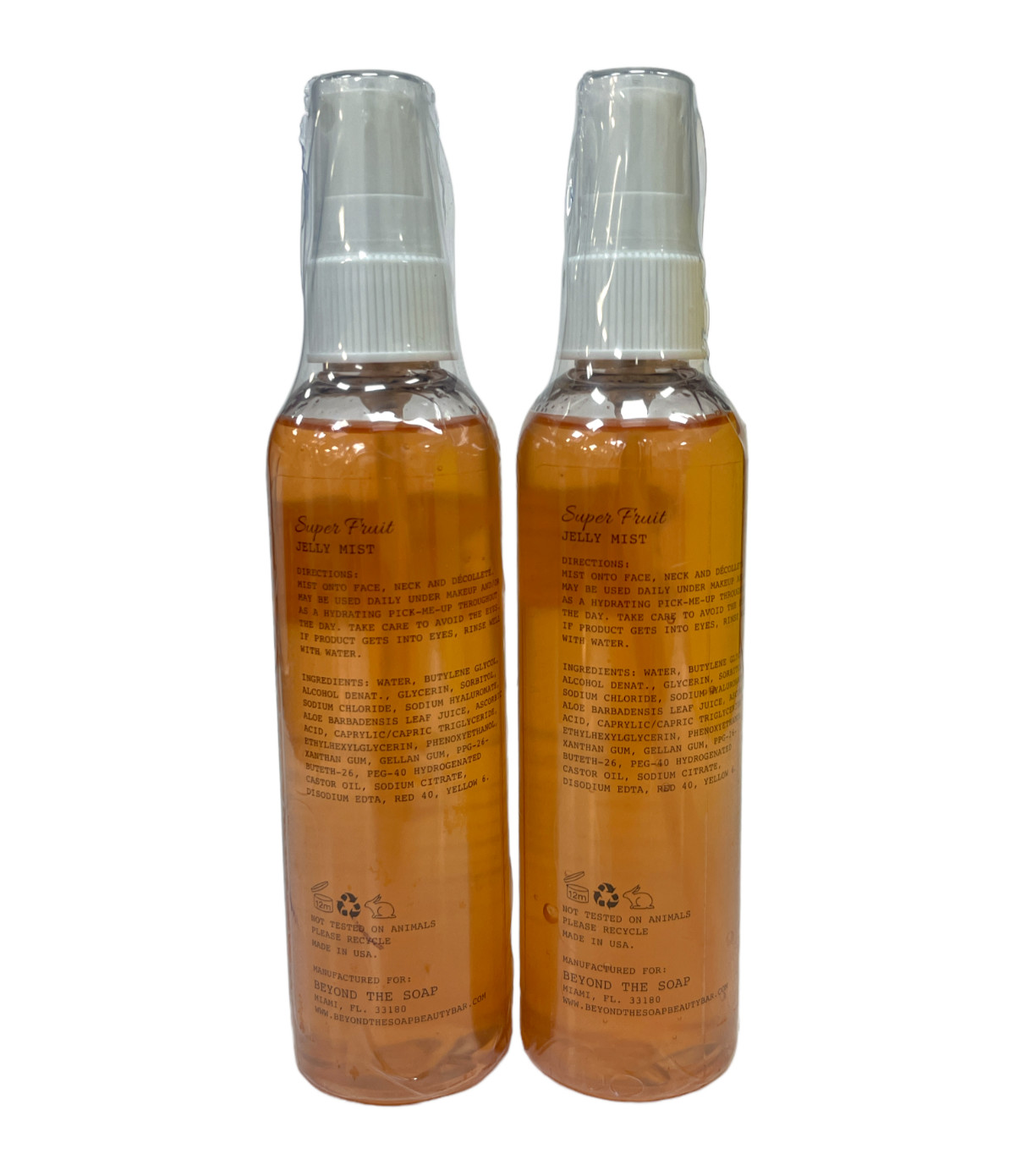 Beyond The Soap Beauty Bar Super Fruit Jelly Mist(4fl/120ml)New Sealed Lot Of 2