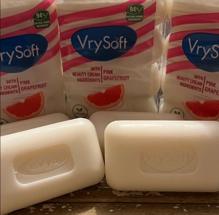 Four Vegan Pink Grapefruit Beauty Bars, Grapefruit Soap