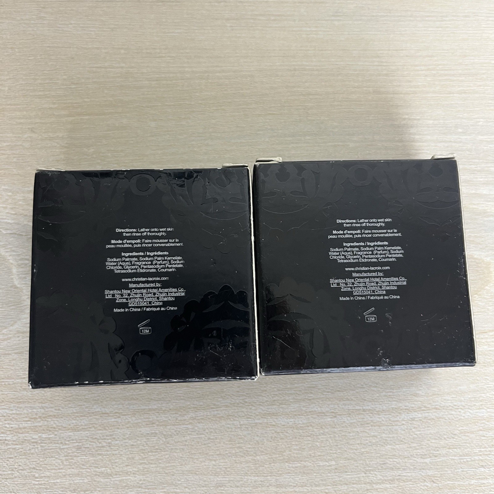 Christian Lacroix Soap Bars Lot of Two 1.7 Oz 50g Each Travel Size