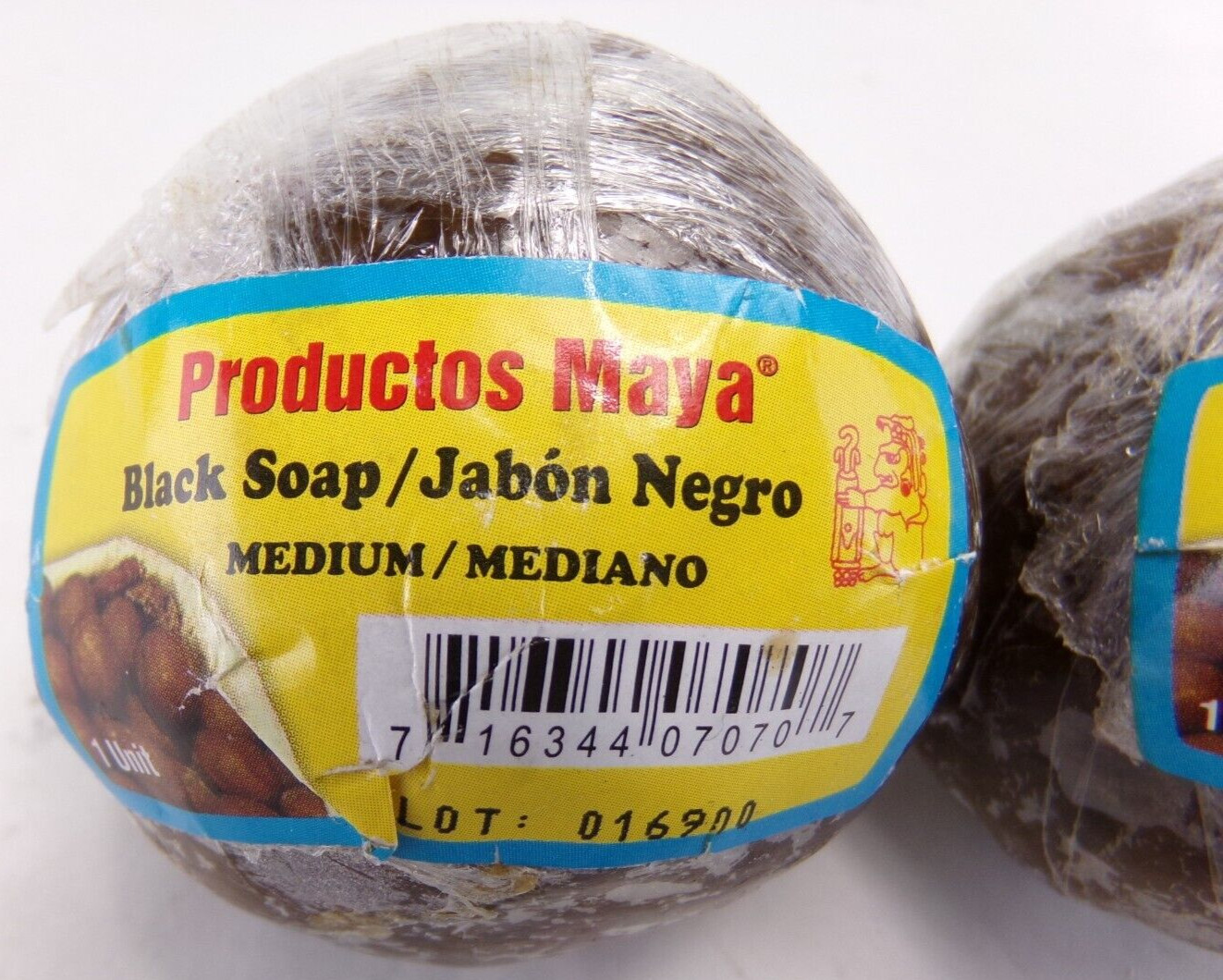2 X Handmade Black Soap Balls, Mayan Products® Product of El Salvador, 6 oz. Ea.