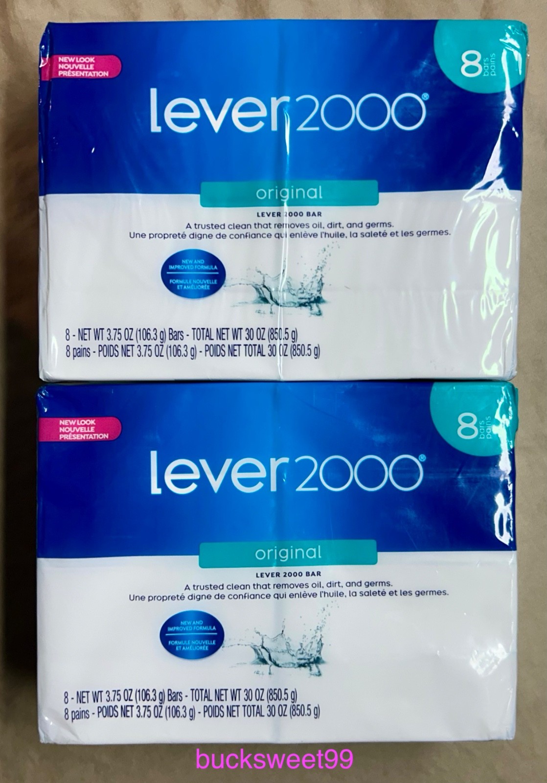 Lever 2000 ORIGINAL Bar Soap – 3.75 oz each BAR – 16 BARS TOTAL