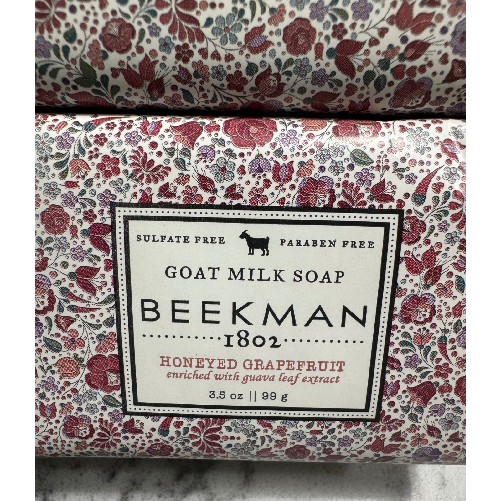 Lot of 2 Beekman 1802 Honeyed Grapefruit Goat Milk Soap Bars 3.5 oz Ea NEW