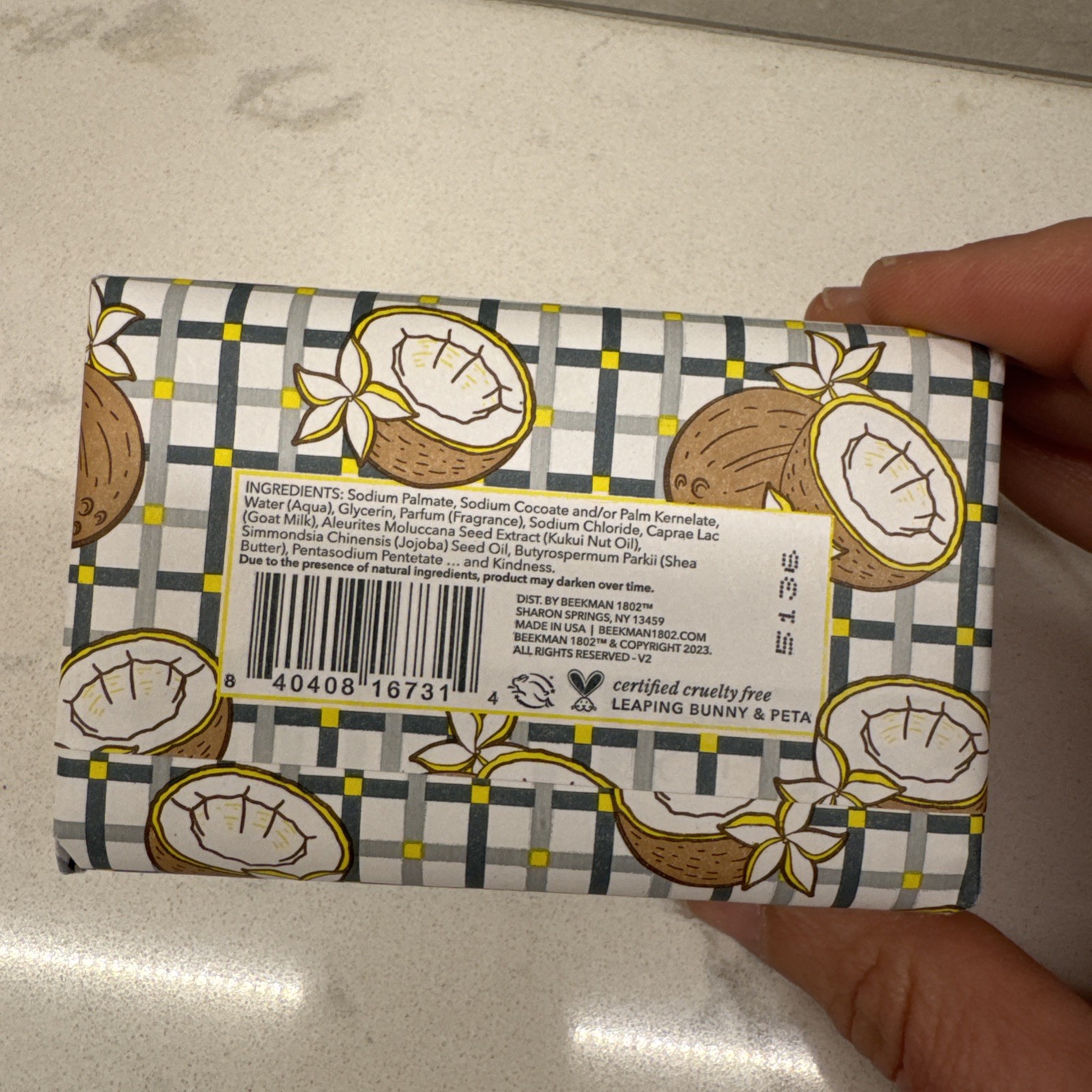NEW BEEKMAN 1802 Coconut Cream Goat Milk Bar Soap Full Size 255g/9g