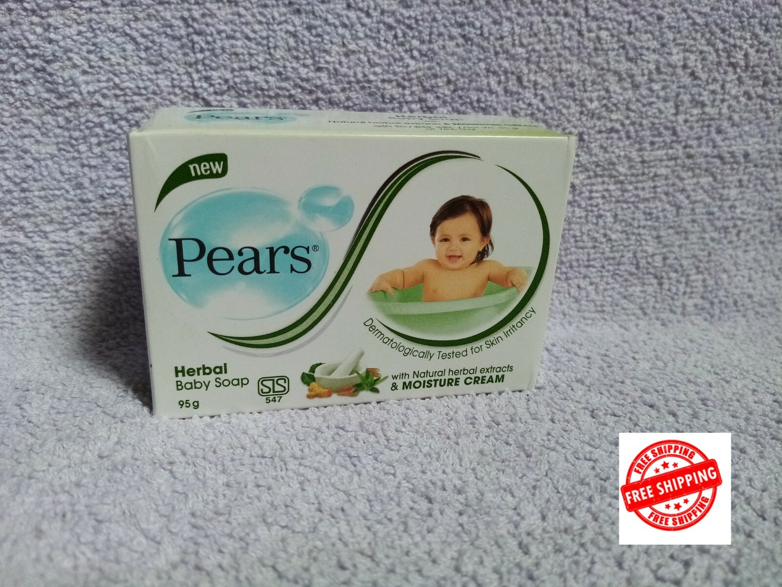 Soap Pears Baby Moisture Natural Herbal PEARS Germ Killing BABY SOAP Pure Soft