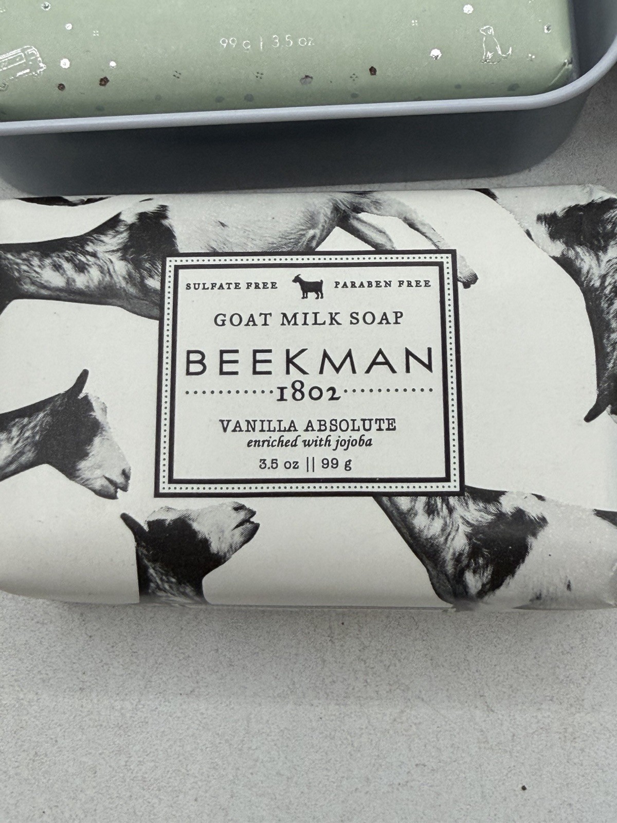 Beekman 1802 Lot of 4 3.5oz Bars of Soap, 2 Decorative Tins