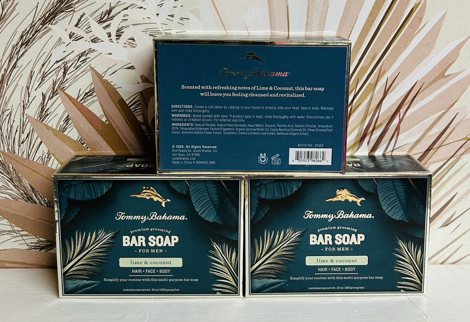 3-Pack Tommy Bahama ~ Lime & Coconut Premium Bar Soap 10 oz Each