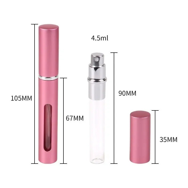 7-Pack 10ml Perfume Atomizer Bottles – Refillable Travel Spray Pump Set