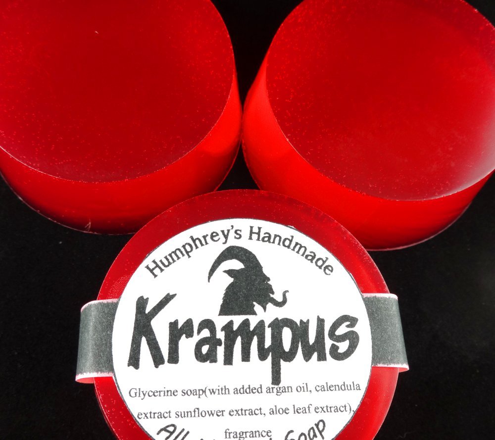KRAMPUS Christmas Soap Beard Wash Bar Peppermint Essential Oil Men’s Shave