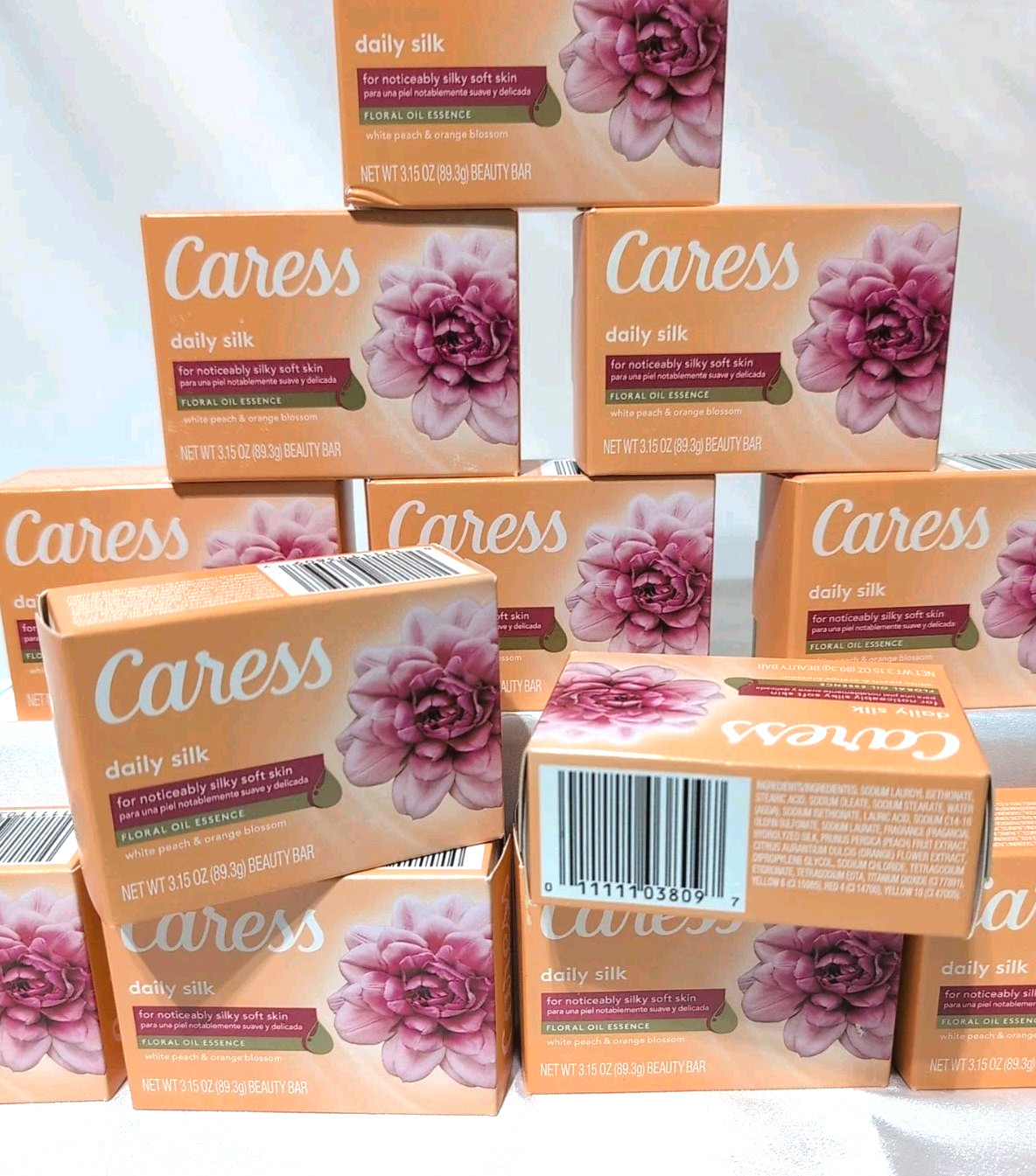 Caress Bar Soap Original Formula Daily Silk Floral Oil Essence 12 Bars