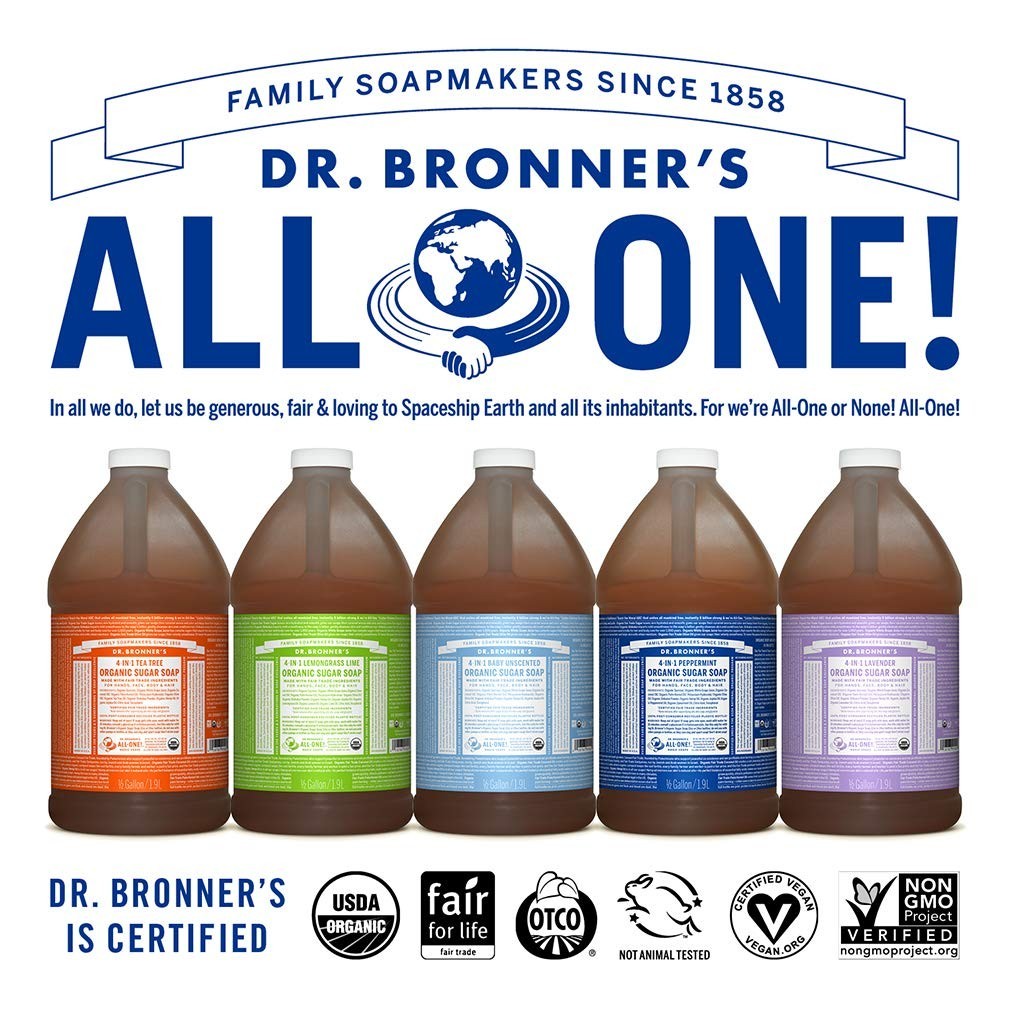 Nourishing 64 Fl Oz Dr. Bronner’s Organic Sugar Soap – Unscented Baby Formula