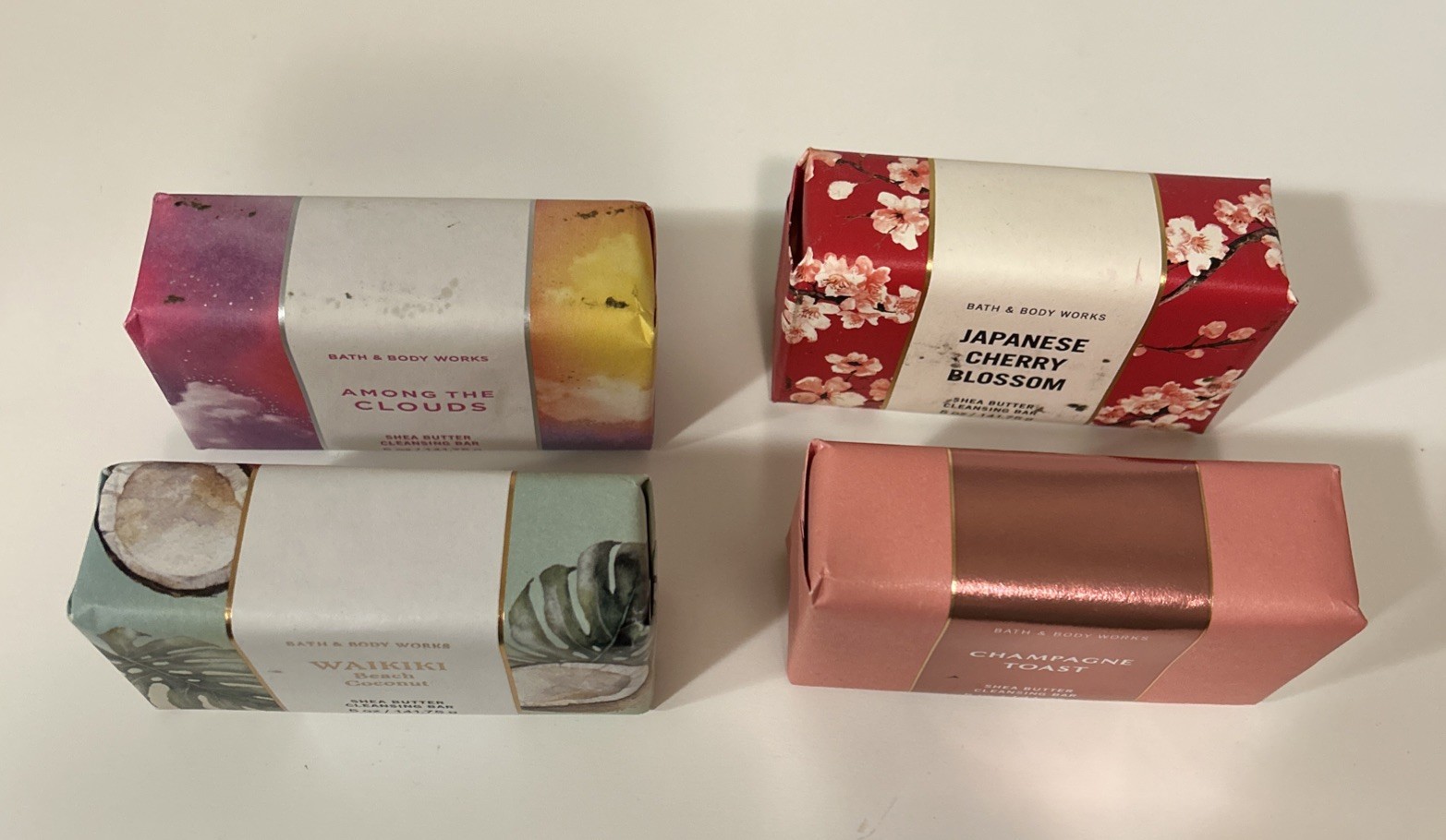 Bath and Body Works Lot Of 4 5 Oz Shea Butter Cleansing Bars 141.75g Each Sealed