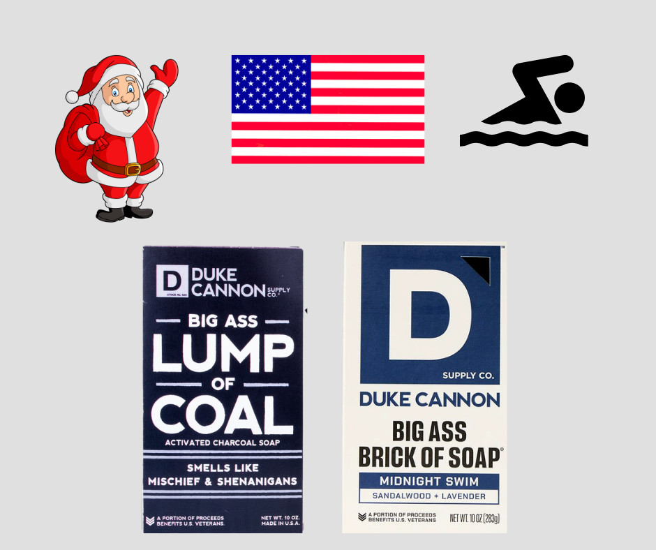 Duke Cannon Big Ass Lump Coal Big Ass Brick Soap Midnight Swim Benefit Vet Lot 2