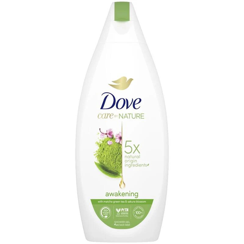 Dove Care By Nature Awakening Shower Gel, Clean, Soften, Hydrate Skin,