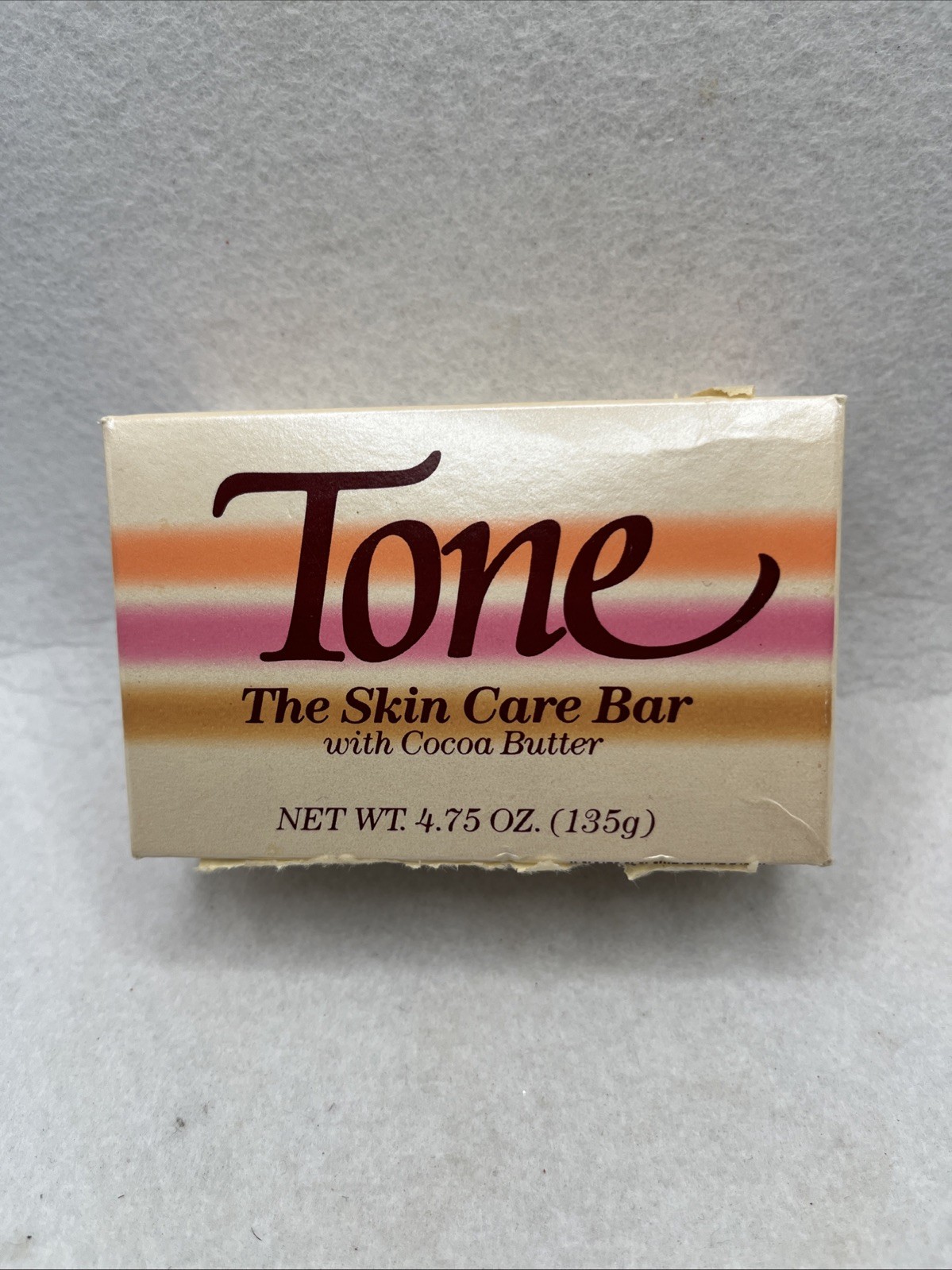 Vintage Tone Cream Skin Care Bar Soap Cocoa Butter 4.75 Oz New In Box