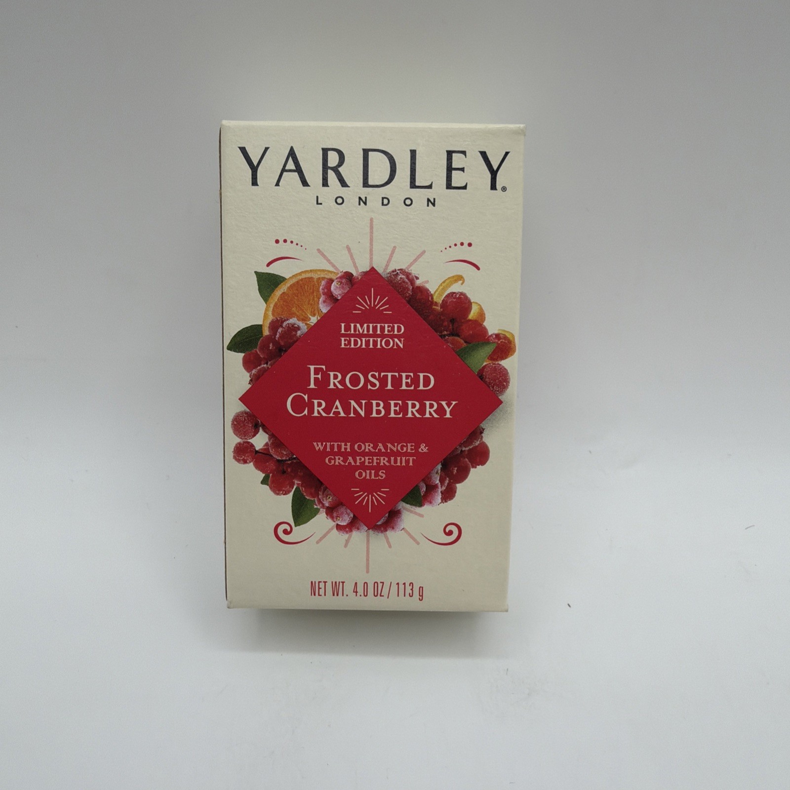Yardley Limited Edition Frosted Cranberry Bar Soap 4oz 6 Pack