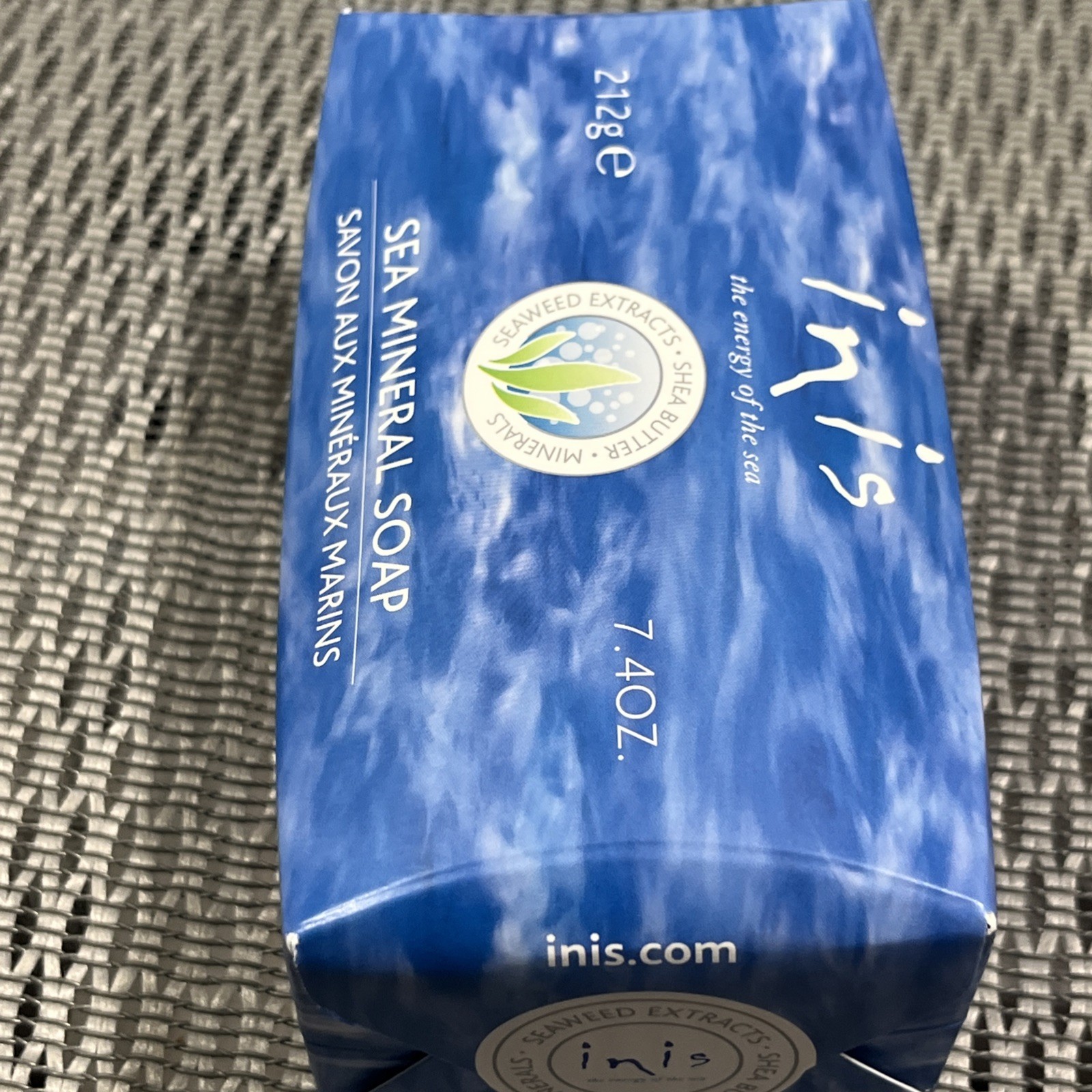 Inis Large Sea Mineral Bar Soap 7.4 oz./212g. Shea Butter Seaweed Extracts New