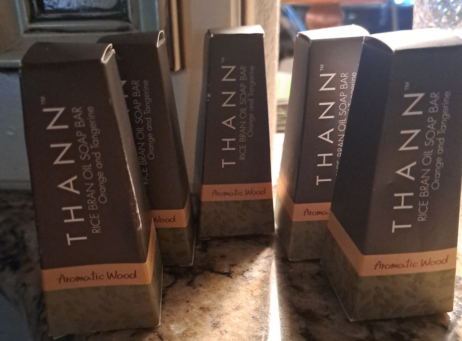 Thann Rice Bran Oil Soap Bar Orange Tangerine Aromatic Wood Travel 1.3 oz Lot 5