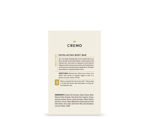 Cremo Body Bar – Bourbon and Oak – 5 oz (142 g)