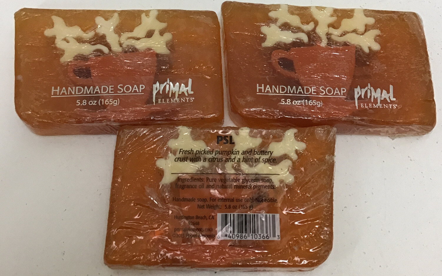 Primal Elements 3 Handmade Soap PSL, 5.8 Oz / 165g