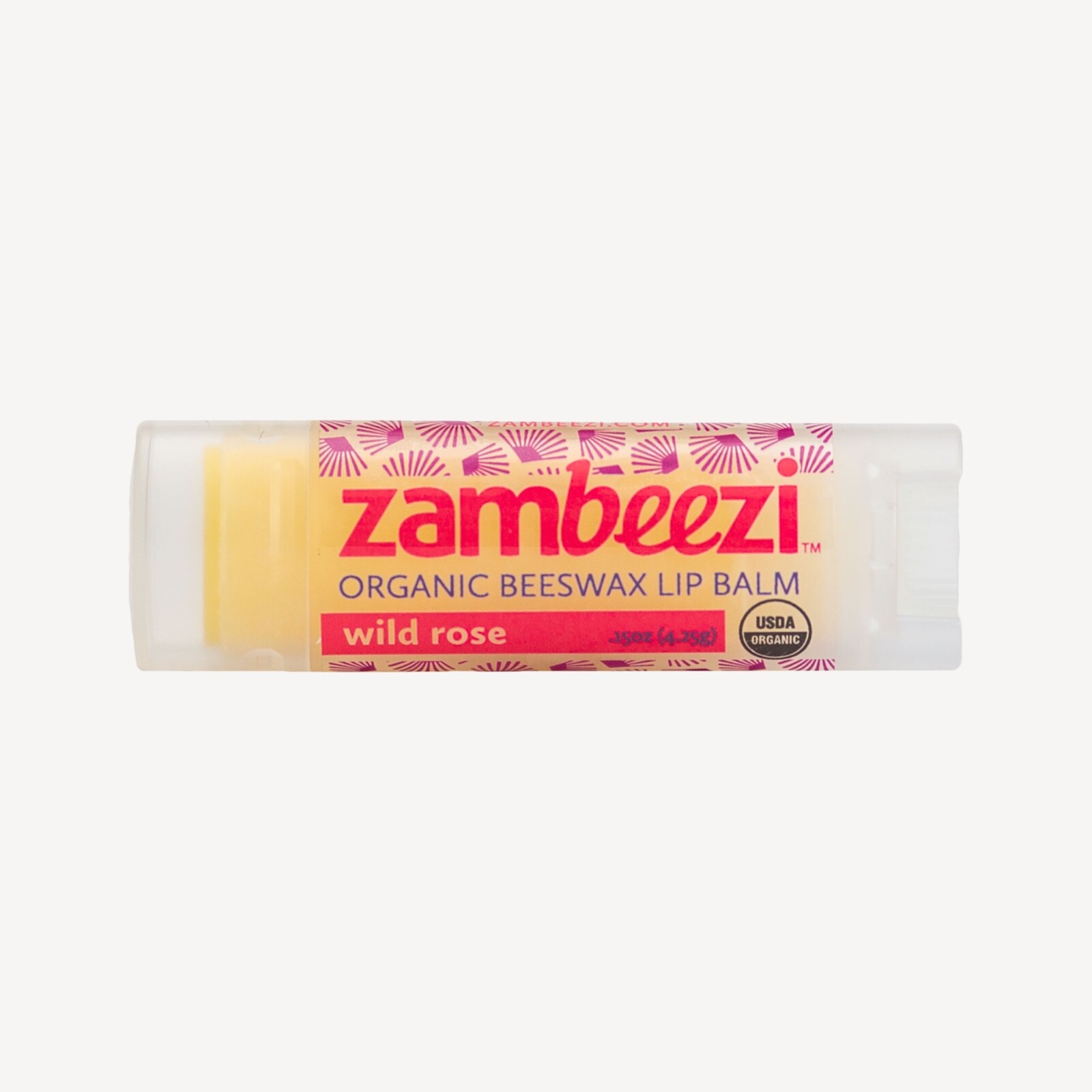 4 pack Zambeezi Organic Fairtrade Beeswax Lip Balm from Zambia Africa Core