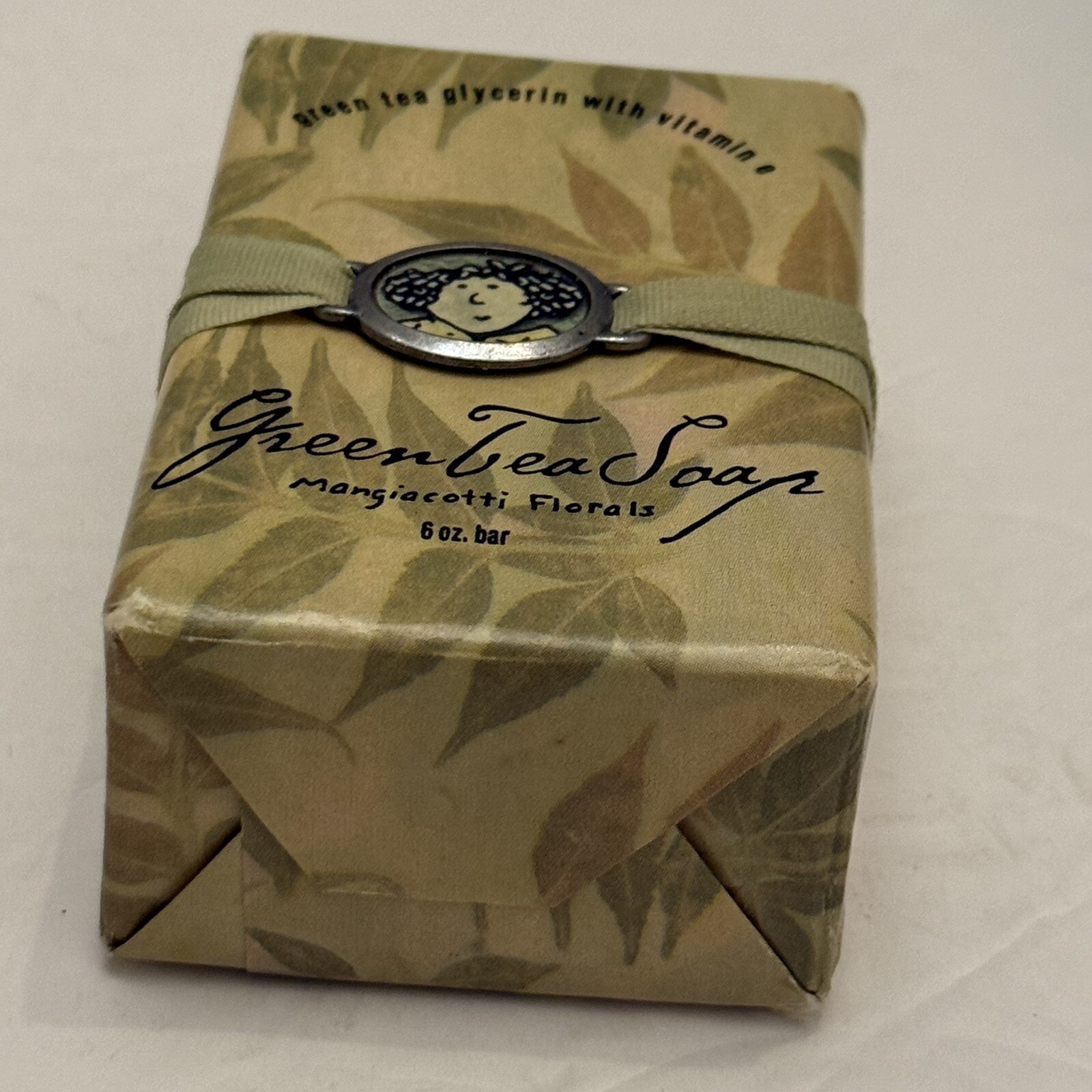 Mangiocatti Florals Green Tea Glycerin with Vitamin E Soap Bar 6 oz Bar