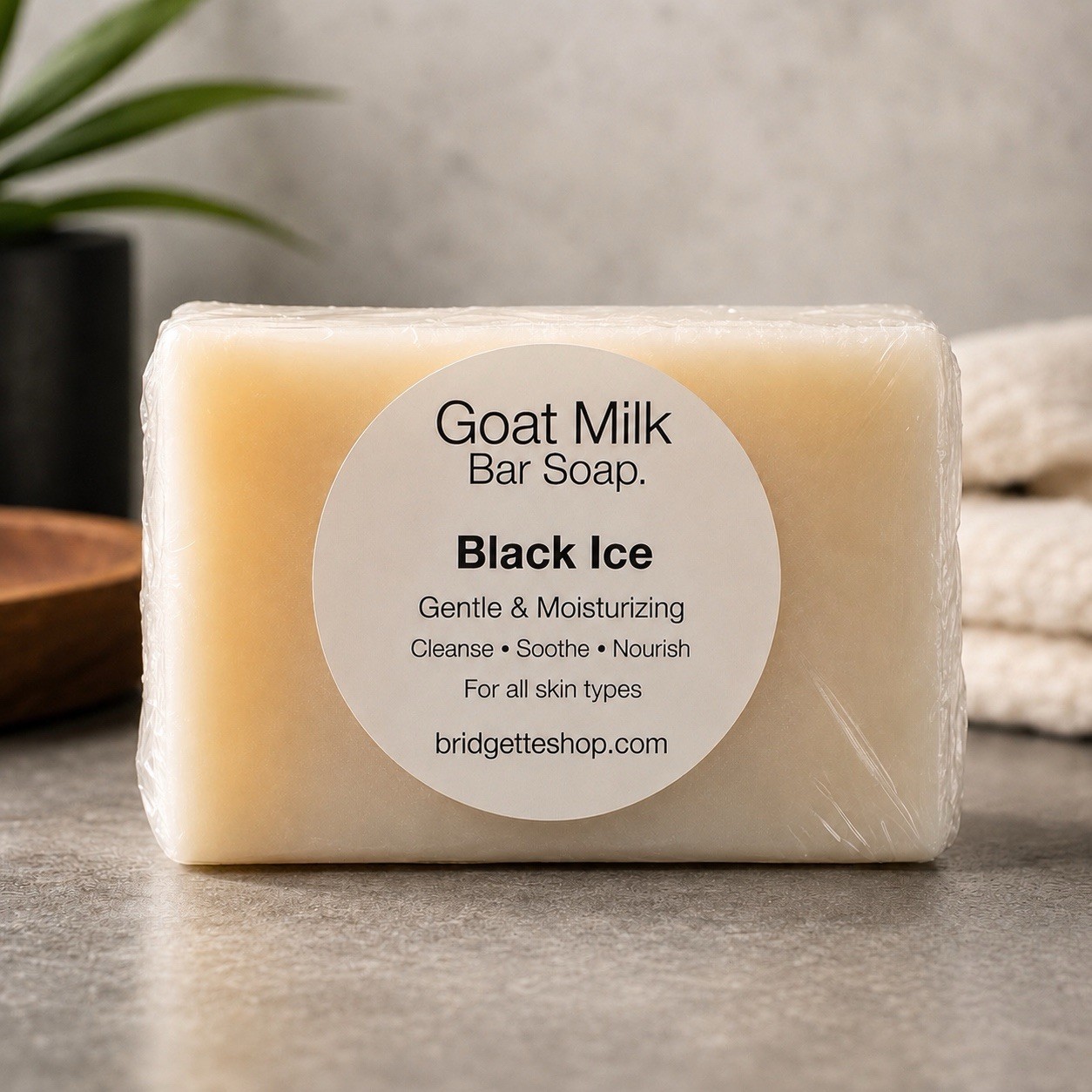 Men’s Moisturizing Goat Milk Soap Bars (3 pk) 5 oz Large Bars Black Ice