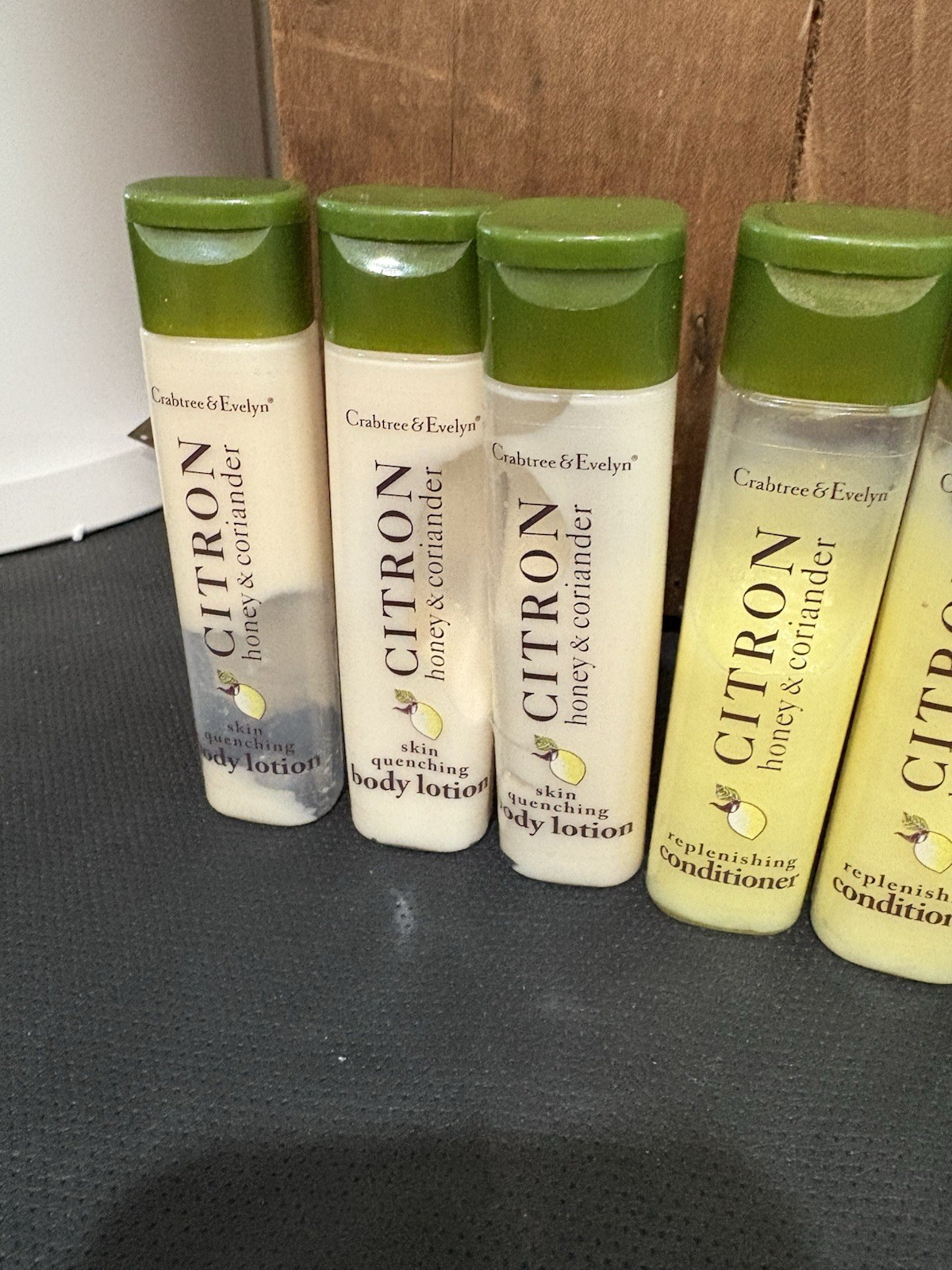 Crabtree & Evelyn Citron & Honey Coriander lot soaps, and minis New Travel