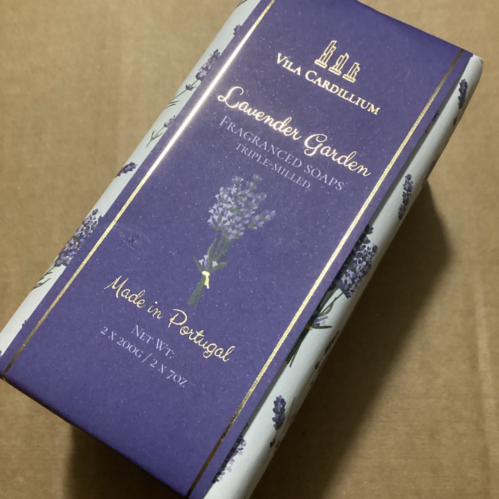 2 Vila Cardillium Lavender Soap Triple-Milled Portugal Scented Soap Smells Good