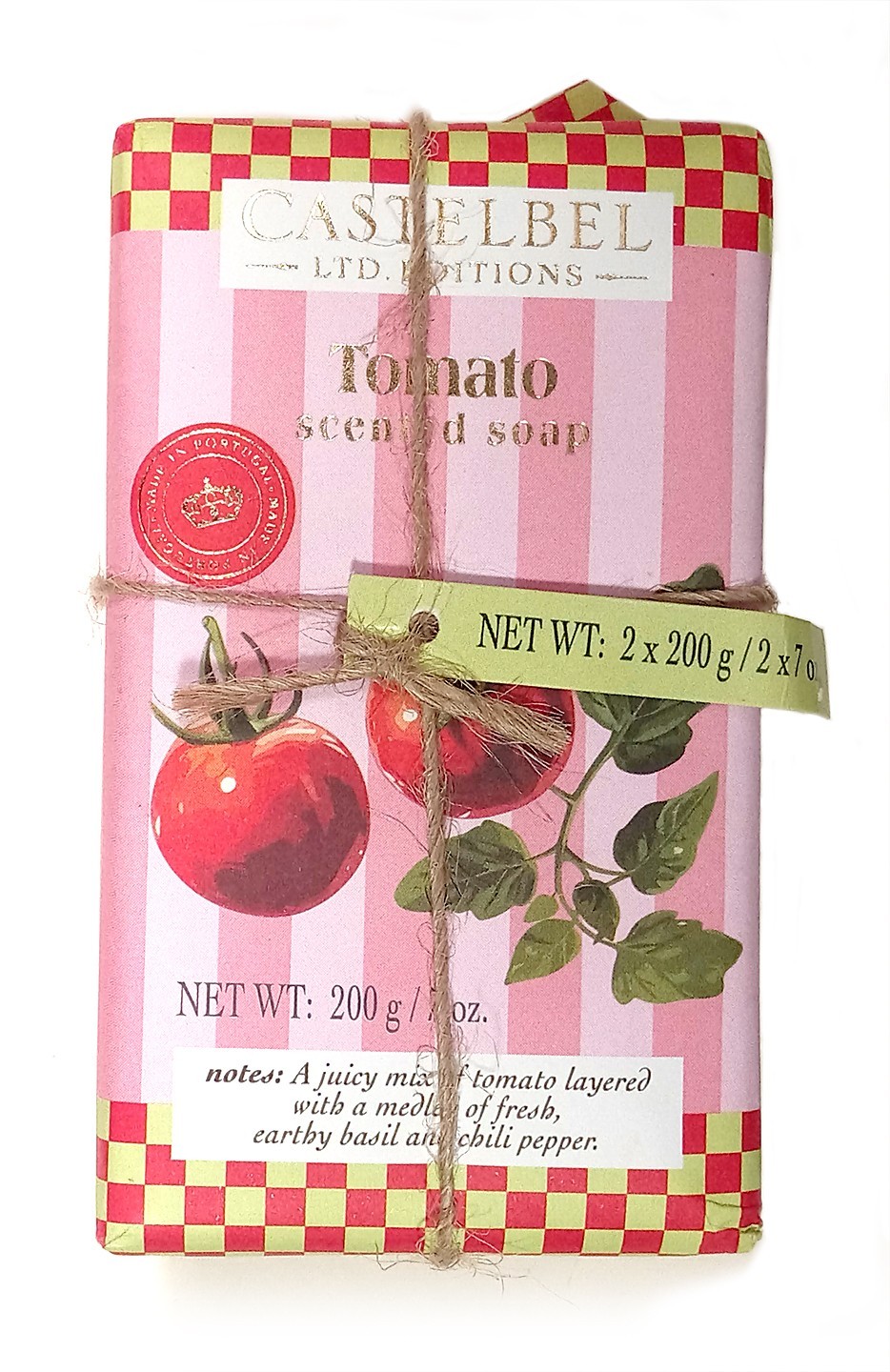 Castelbel 2 Pack 14 oz. Tomato Scented Soap Ltd. Edition Made in Portugal – New