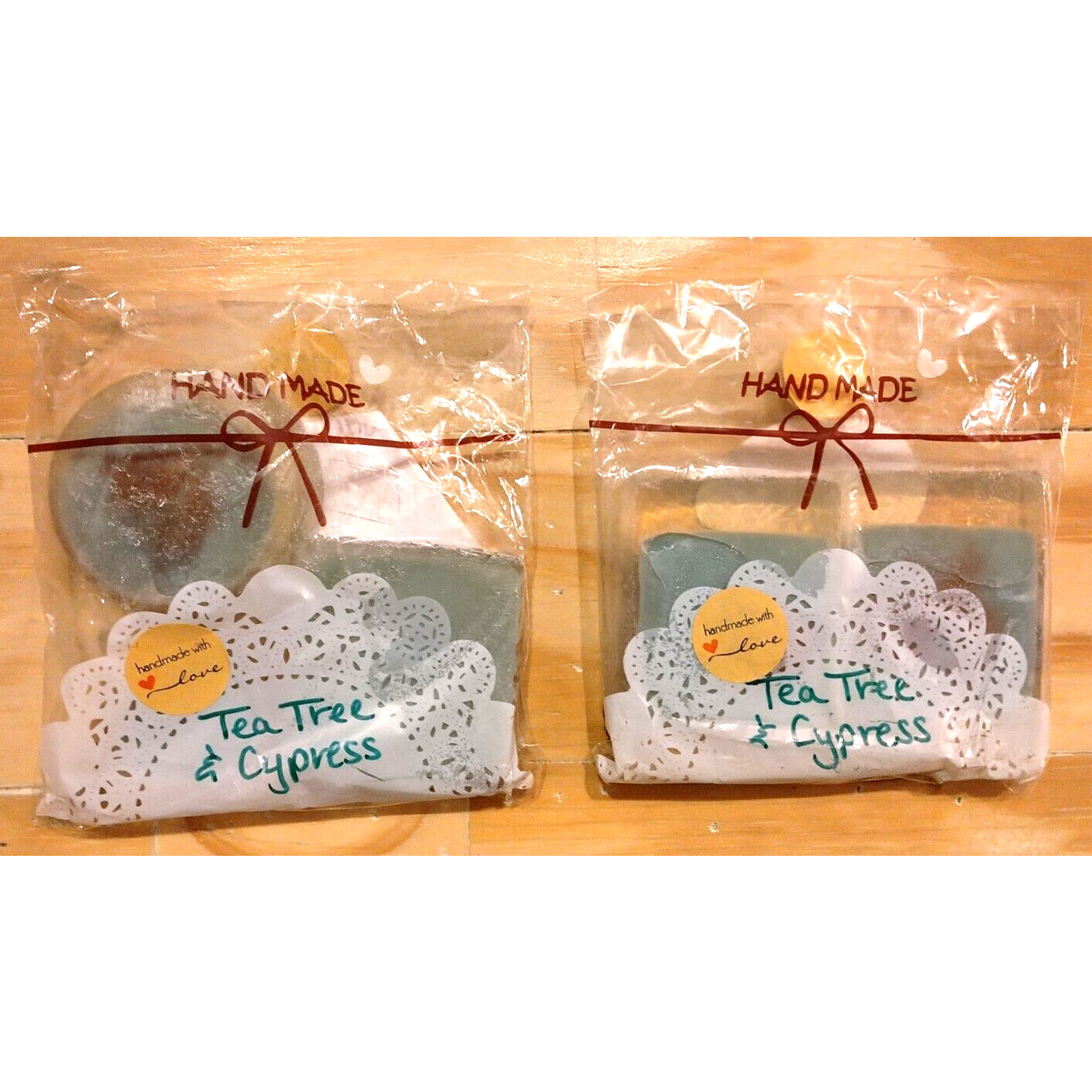 Tea Tree & Cypress Home Crafted Essential Oil Soap! Cleansing Soaps Natural 2 Pk
