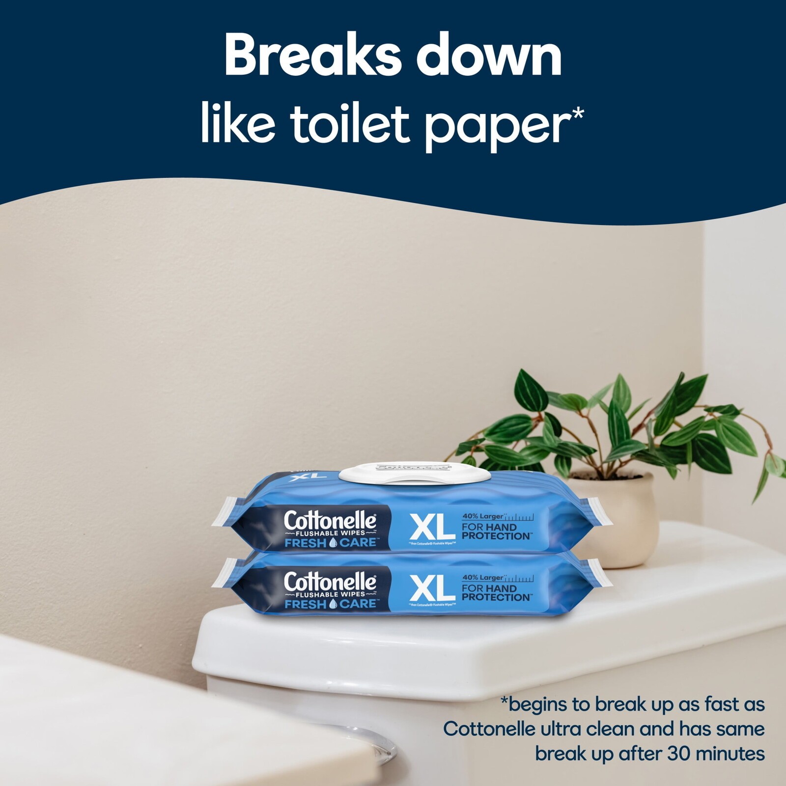 Ultra Fresh XL Flushable Wet Wipes 260 Count Flip Top Hypoallergenic Safe Pack