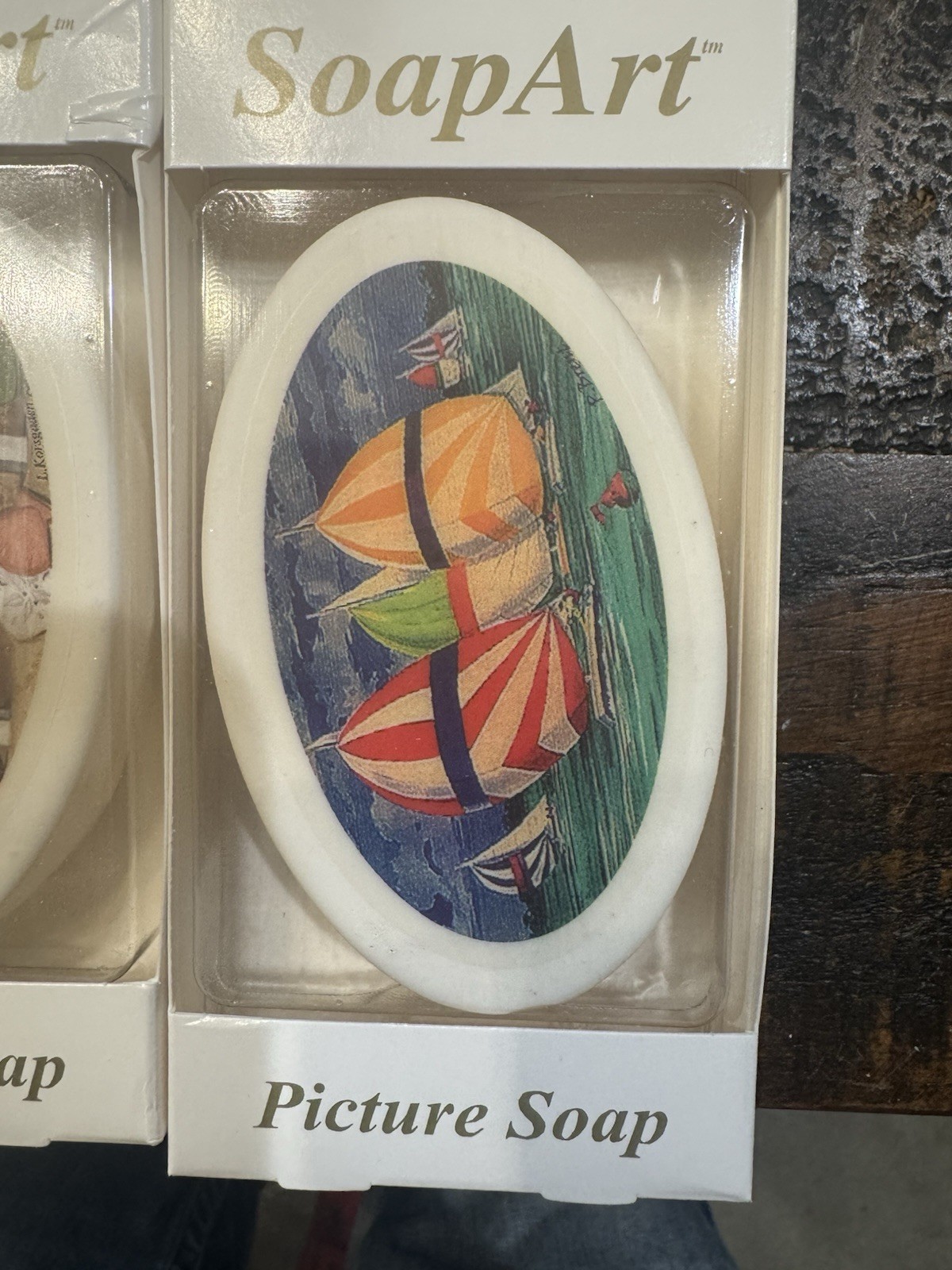 Vintage 4 Piece Soap Art Picture Soaps Beach House Decor Salt Life 3 oz – NEW!