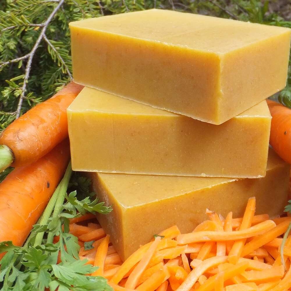 Carrot Handmade Organic Soap Bar Natural Oil Wonderful Scent Premium Body Spa