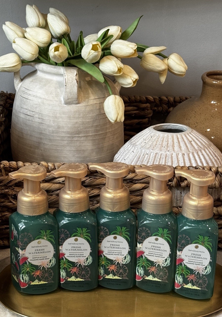 5 X Bath & Body Works FRESH WATERMELON Gentle & Clean Foaming Hand Soap