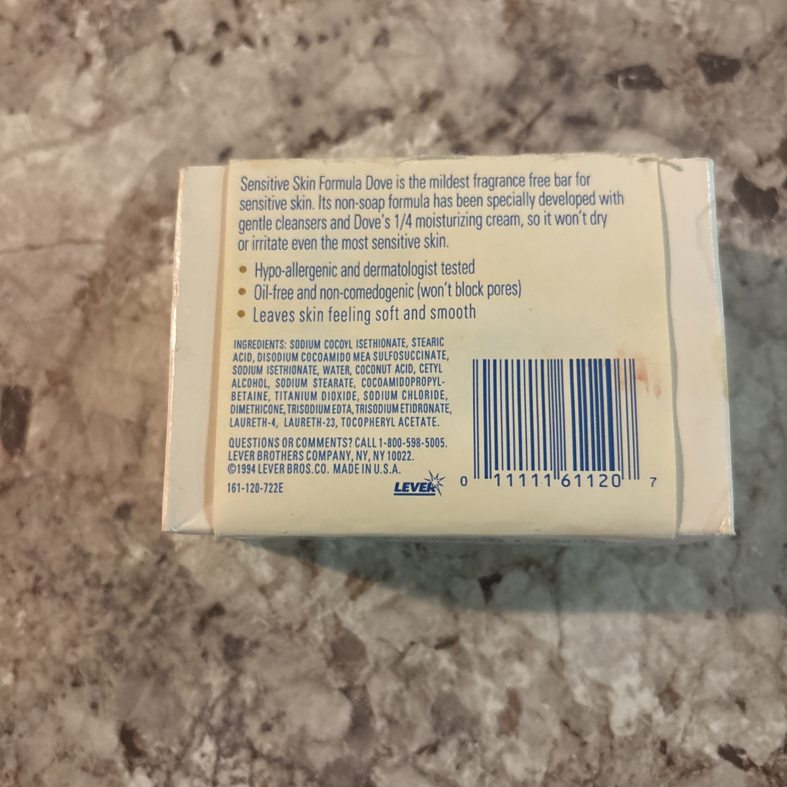 1994 Dove Beauty Bath Bar Sensitive Skin Formula 4.25 OZ VINTAGE NOS Prop