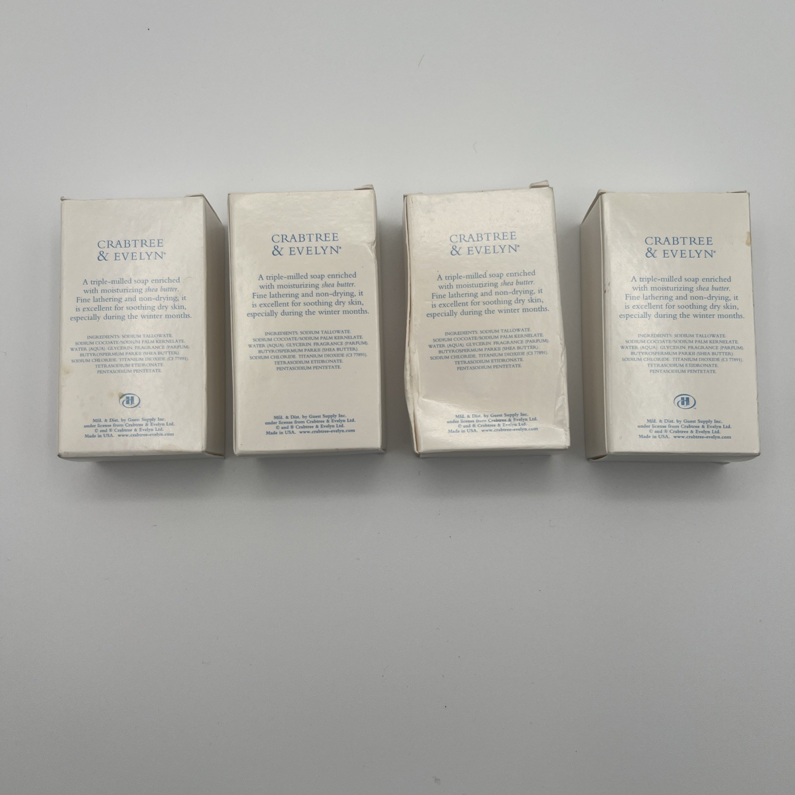 Crabtree & Evelyn LA SOURCE Moisturizing Soap Shea Butter Travel Size | Lot of 4