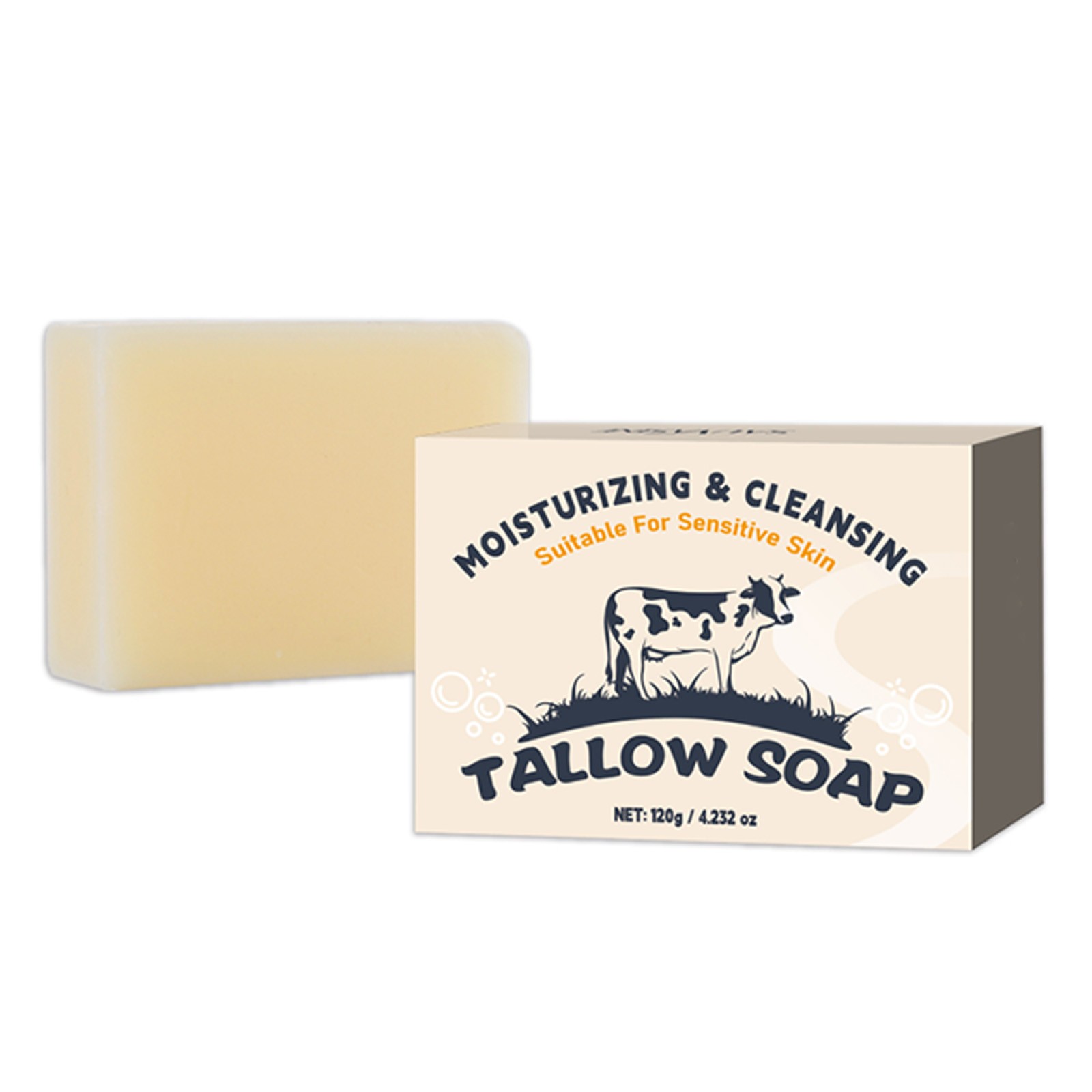 120g Bath Soap Deep Cleaning Body Soap Moisturizing Tallow Soap Oil Control