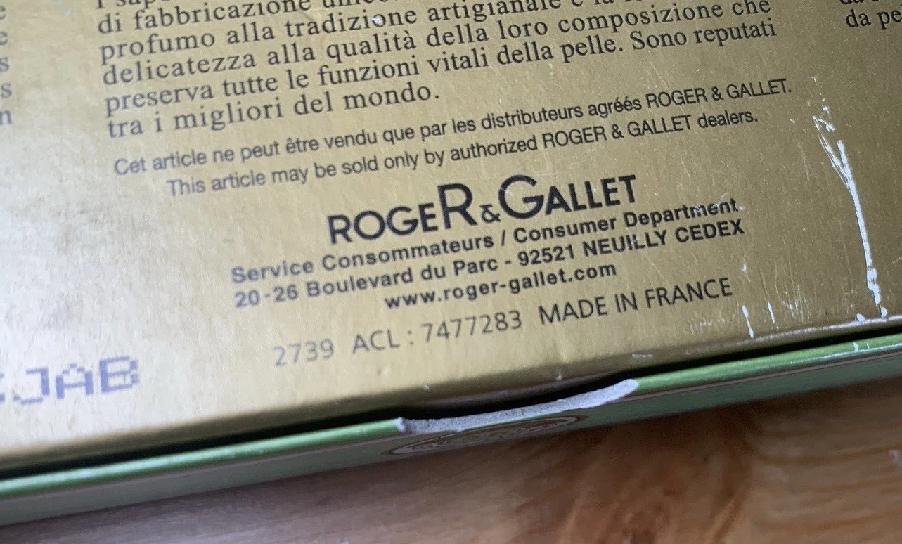 3 Roger & Gallet Paris Green Tea Perfumed Soaps 100 Grams Each
