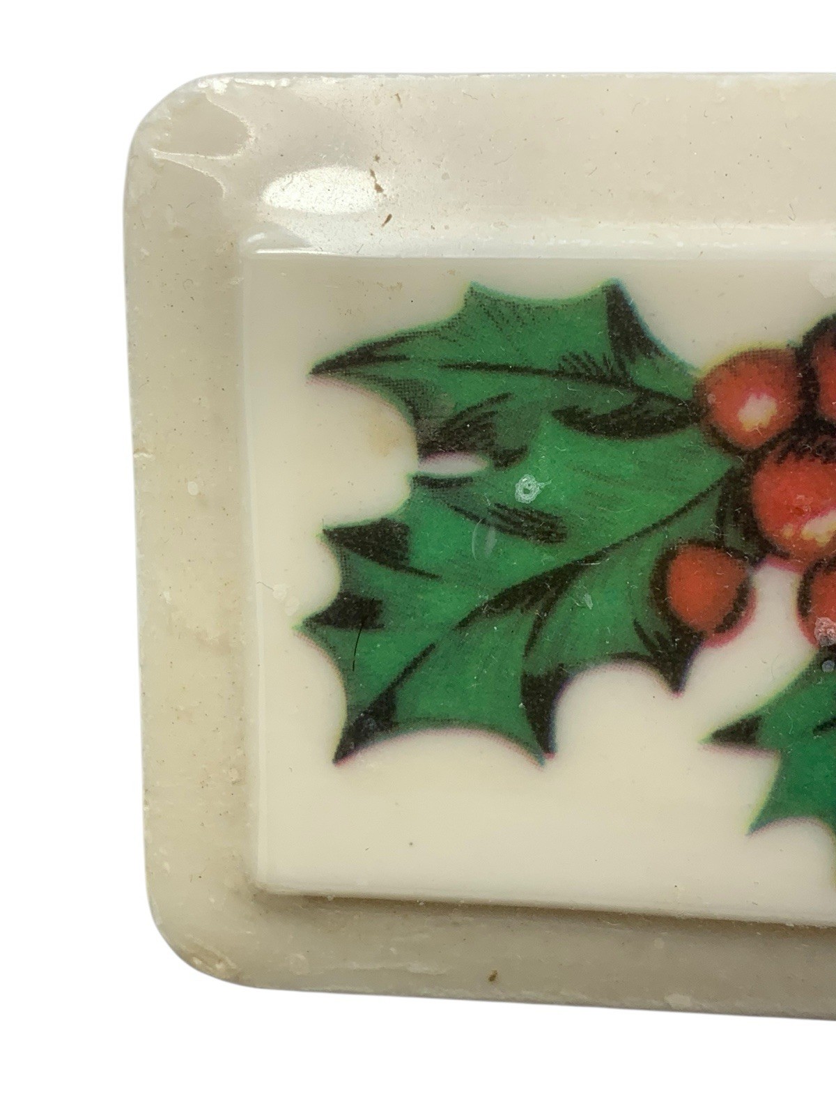 Katherine Gray Holiday Soap with Holly Design 2 bars 5.5 oz Vintage